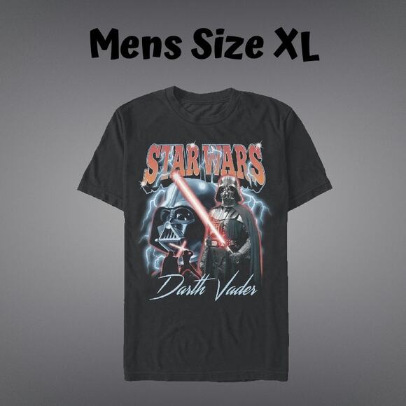 Star Wars Three Vader Moon Darth Vader Mens Graphic Crew Neck T-Shirt Size XL - Picture 1 of 5